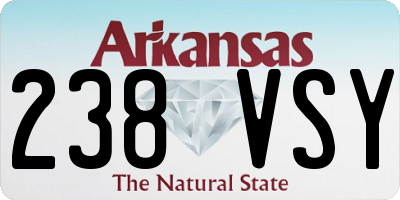 AR license plate 238VSY