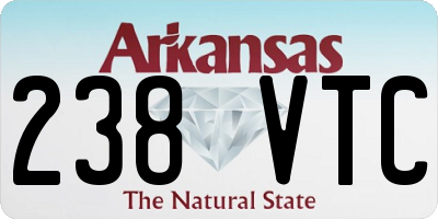 AR license plate 238VTC