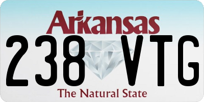 AR license plate 238VTG
