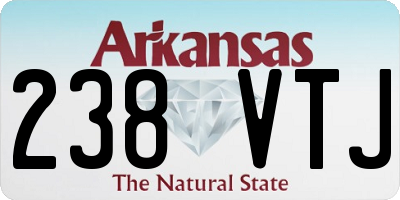 AR license plate 238VTJ