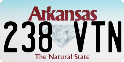 AR license plate 238VTN