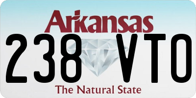 AR license plate 238VTO