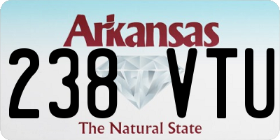 AR license plate 238VTU