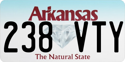 AR license plate 238VTY
