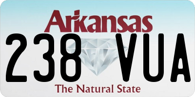 AR license plate 238VUA