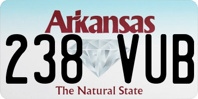 AR license plate 238VUB
