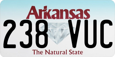 AR license plate 238VUC