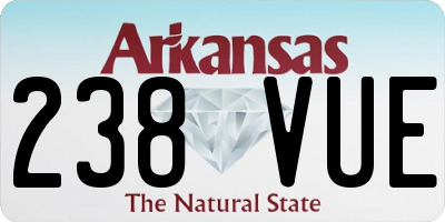 AR license plate 238VUE
