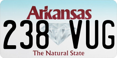 AR license plate 238VUG