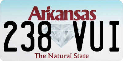 AR license plate 238VUI