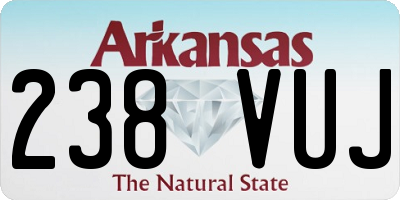 AR license plate 238VUJ