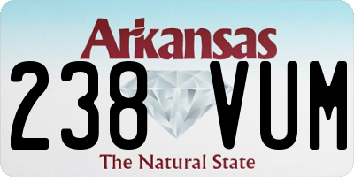 AR license plate 238VUM