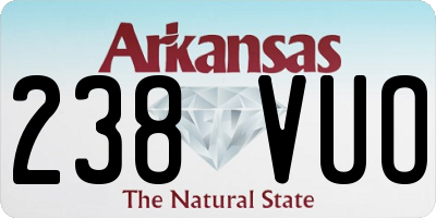 AR license plate 238VUO
