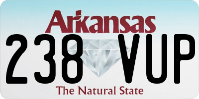 AR license plate 238VUP