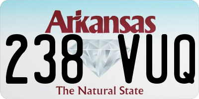 AR license plate 238VUQ