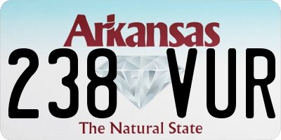 AR license plate 238VUR