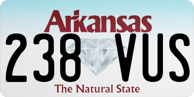 AR license plate 238VUS