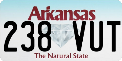 AR license plate 238VUT