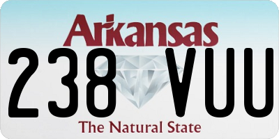 AR license plate 238VUU