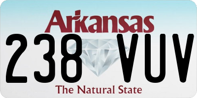 AR license plate 238VUV