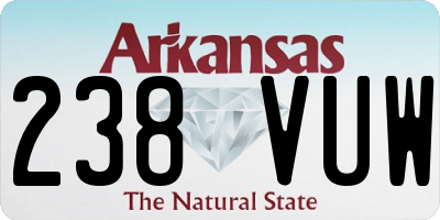 AR license plate 238VUW