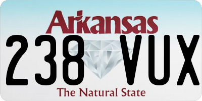 AR license plate 238VUX