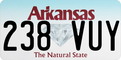 AR license plate 238VUY