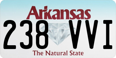 AR license plate 238VVI