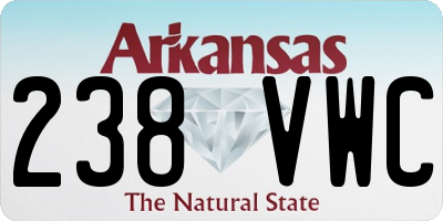 AR license plate 238VWC