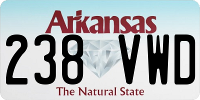 AR license plate 238VWD