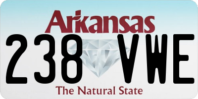 AR license plate 238VWE