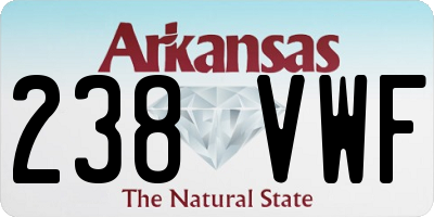 AR license plate 238VWF