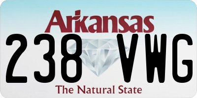 AR license plate 238VWG