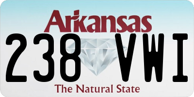 AR license plate 238VWI