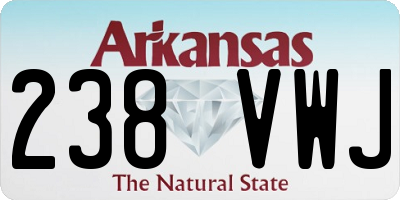 AR license plate 238VWJ