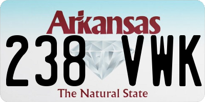 AR license plate 238VWK