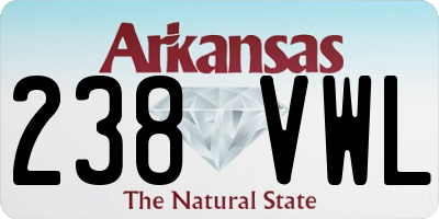 AR license plate 238VWL