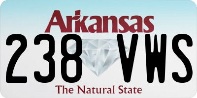 AR license plate 238VWS