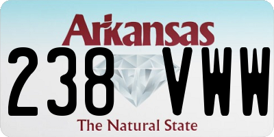 AR license plate 238VWW