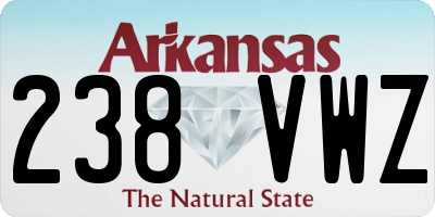 AR license plate 238VWZ
