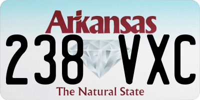 AR license plate 238VXC