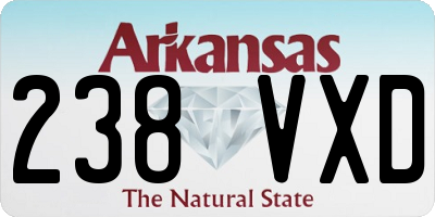 AR license plate 238VXD