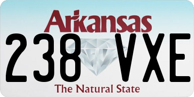AR license plate 238VXE