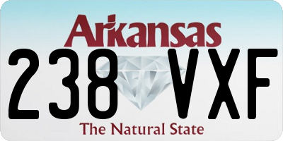 AR license plate 238VXF