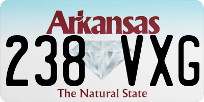 AR license plate 238VXG