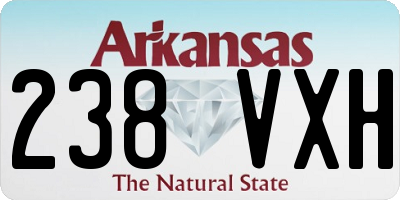 AR license plate 238VXH