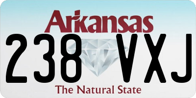 AR license plate 238VXJ