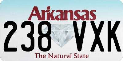 AR license plate 238VXK