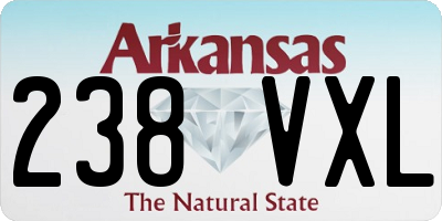 AR license plate 238VXL