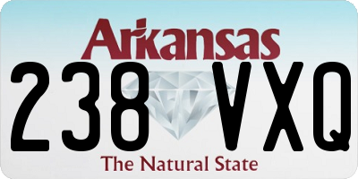 AR license plate 238VXQ